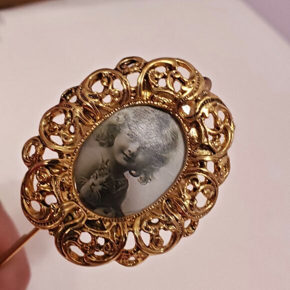 Gold Tone Book Marker / Letter Opener w/ Picture Frame 5" - Picture 10 of 10